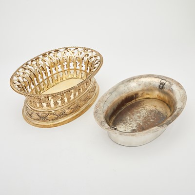 Lot 187 - Edward VII Regency Style Sterling Silver Gilt Basket Centerpiece