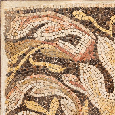 Lot 649 - Roman Mosaic Panel of a Garland and Fish