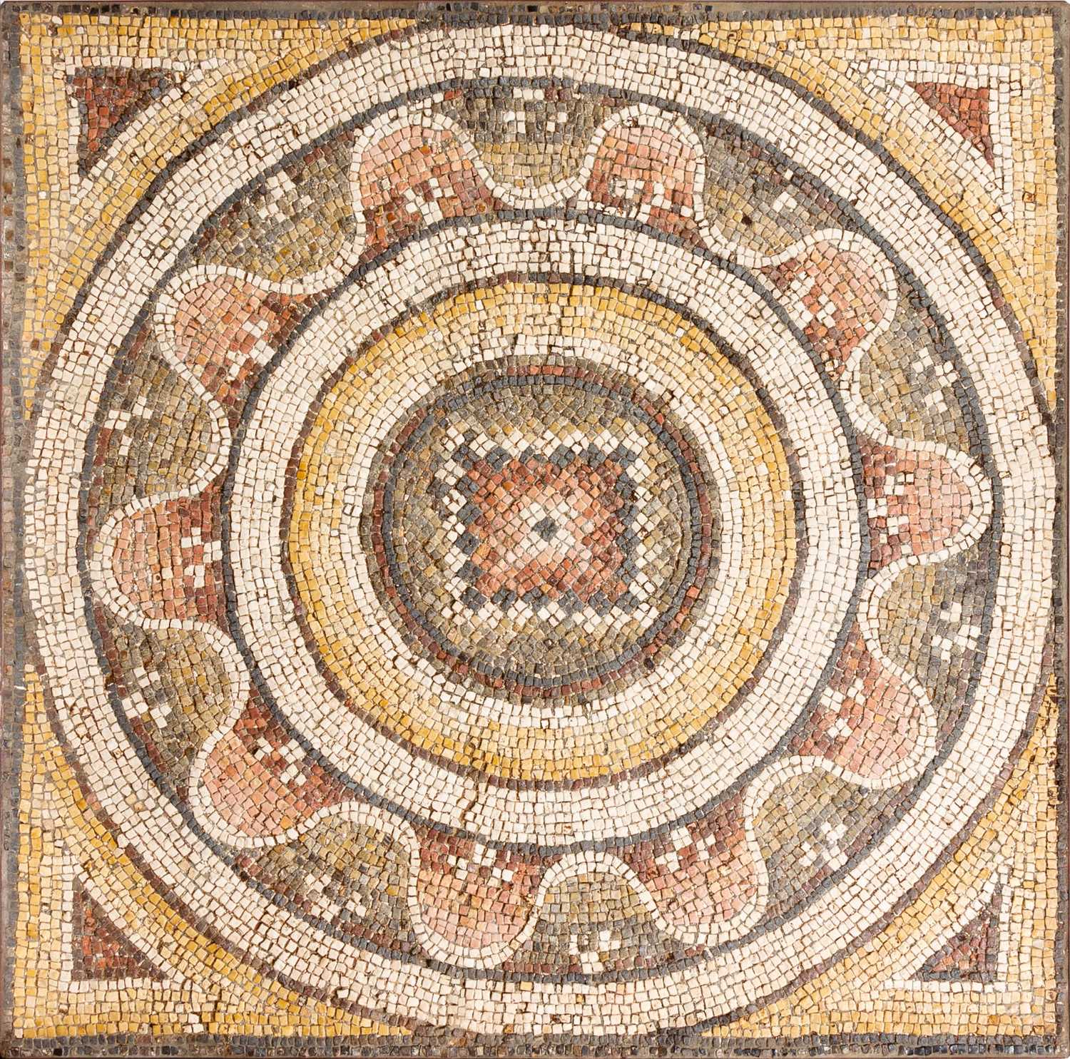 Lot 651 - Large Roman Geometric Mosaic Panel