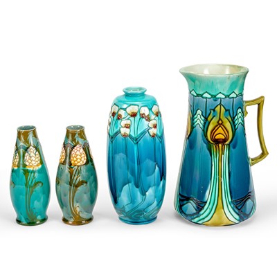 Lot 256 - Group of Four Mintons Art Nouveau Glazed Earthenware Table Articles