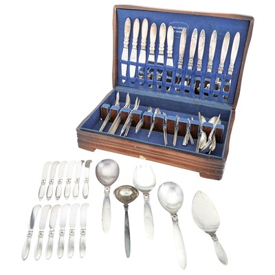 Lot 271 - Set of Georg Jensen Sterling Silver "Cactus" Pattern Flatware Service