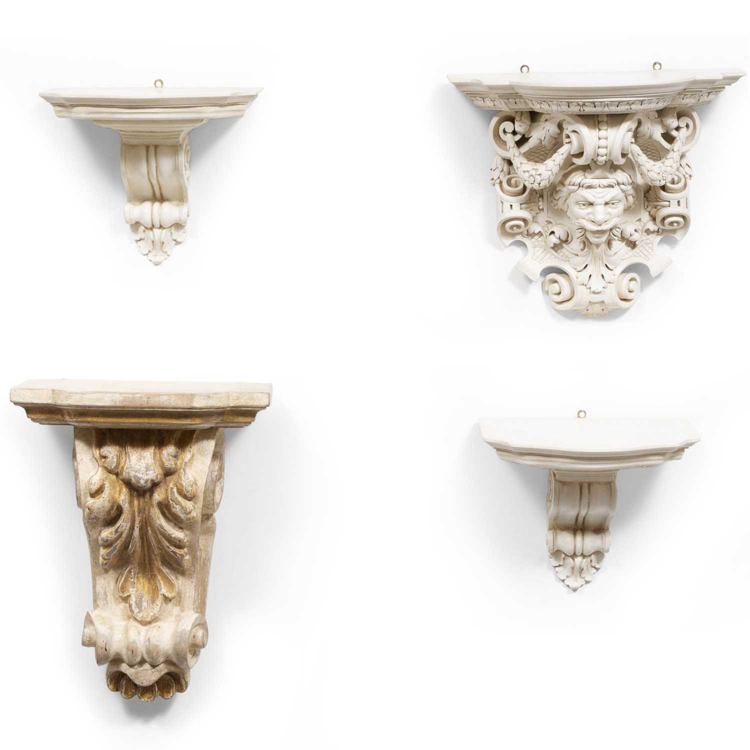 Lot 363 - Group of Four Wood Wall Brackets