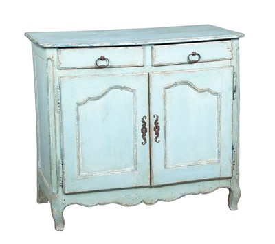 Lot 734 - Louis XV  Provincial Blue-Painted Buffet