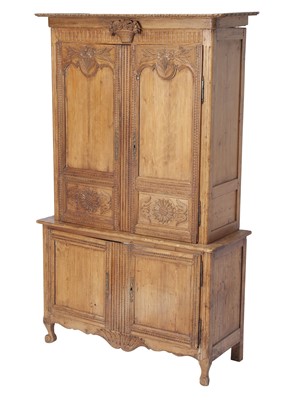 Lot 324 - Provincial Louis XV Pine Buffet Deux Corps