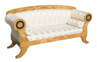 Lot 121 - Biedermeier Birch Sofa