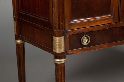 Lot 386 - Louis XVI Style Marble Inset Mahogany Sideboard