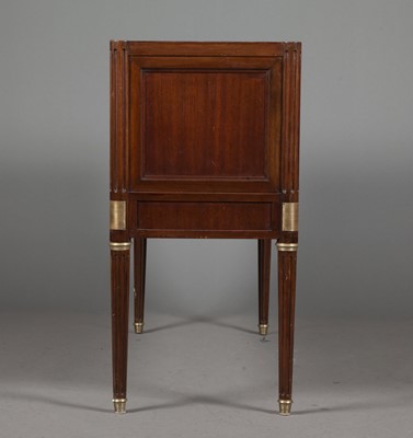 Lot 386 - Louis XVI Style Marble Inset Mahogany Sideboard