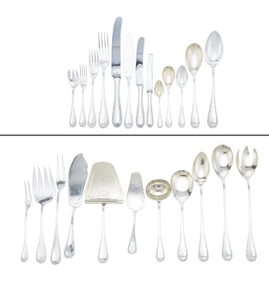 Lot 208 - Continental Silver Flatware Service