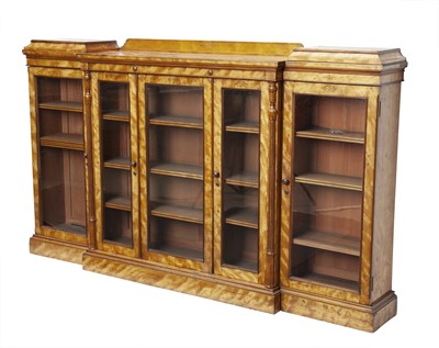 Lot 414 - Victorian Satinwood Bookcase