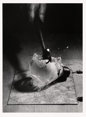 Lot 3055 - Harold Edgerton. Lamp bulb (smashed by hammer)