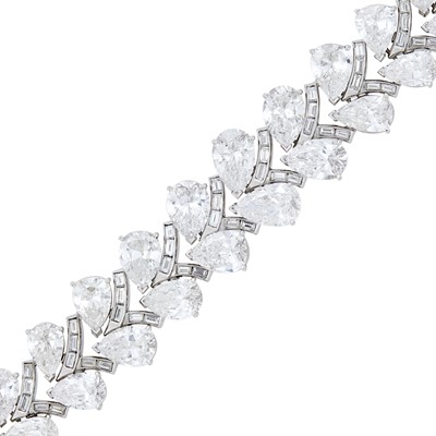 Lot 264 - Platinum and Diamond Bracelet
