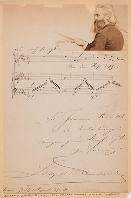 Lot 72 - A signed musical quotation by Leopold Damrosch