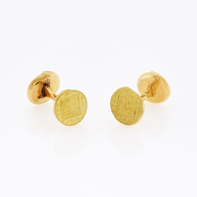 Lot 1030 - Georges L'Enfant Pair of Gold Cufflinks, France