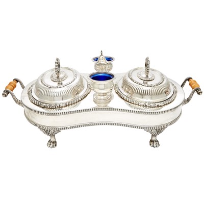 Lot 122 - George III Style Silver Plated Supper Set