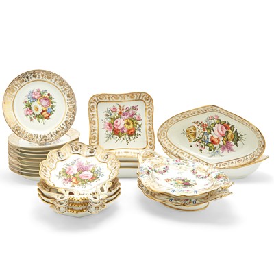 Lot 26 - Meissen Gilt and Floral Decorated Porcelain Partial Dinner service