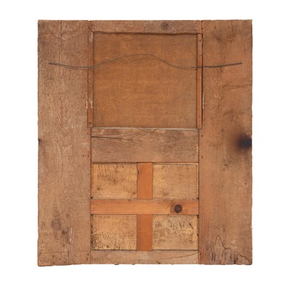 Lot 343 - French Painted and Gilt Trumeau Mirror