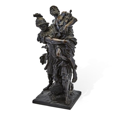 Lot 476 - French Patinated-Bronze Figural Group of Aeneas, Anchises and Ascanius