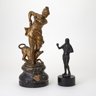 Lot 484 - Continental Gilt-Bronze Figure of Diana the Huntress