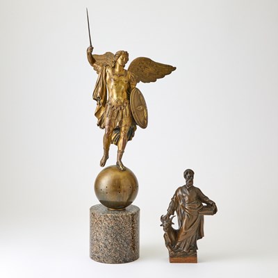 Lot 468 - North Italian Bronze Figure of St. Luke the Evangelist