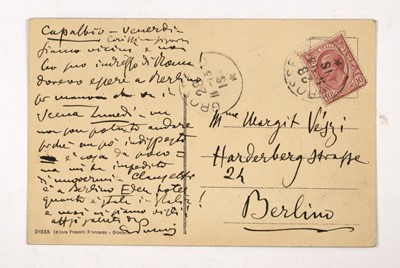 Lot 5154 - A Puccini signed postcard