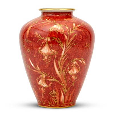 Lot 167 - KPM Hand-Painted and Gilt Decorated Porcelain Vase