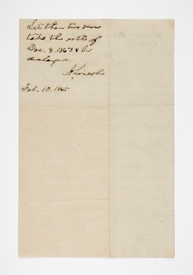 Lot 280 - President Lincoln discharges two Confederate prisoners
