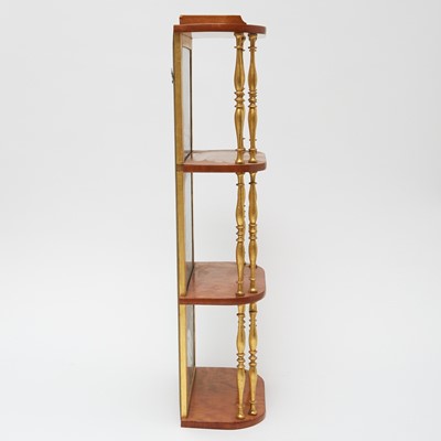 Lot 831 - Pair of Late George III Satinwood and Giltwood Hanging Shelves
