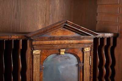 Lot 820 - George II Style Walnut and Parcel-Gilt Bureau Cabinet
