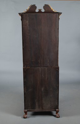 Lot 820 - George II Style Walnut and Parcel-Gilt Bureau Cabinet