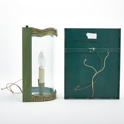 Lot 366 - Pair of Tôle-Peinte Wall Lanterns