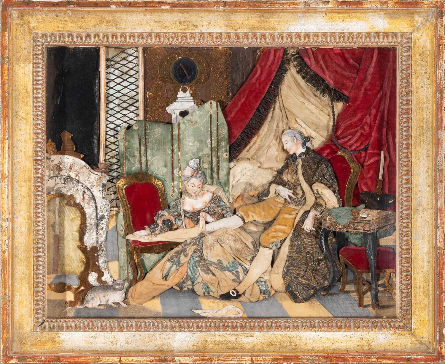 Lot 825 - Shadow Box Collage Picture Entitled 'La Courtisane Amoureuse'