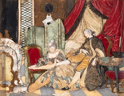 Lot 825 - Shadow Box Collage Picture Entitled 'La Courtisane Amoureuse'