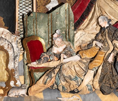 Lot 825 - Shadow Box Collage Picture Entitled 'La Courtisane Amoureuse'