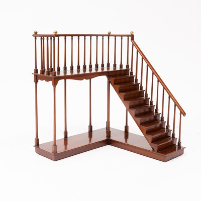 Lot 374 - Mahogany Model of a Staircase