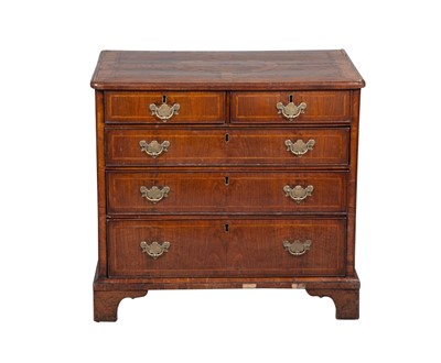 Lot 817 - George I Inlaid Walnut and Parquetry Chest of Drawers