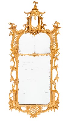 Lot 819 - George III Giltwood Pier Mirror in the manner of John Linnell