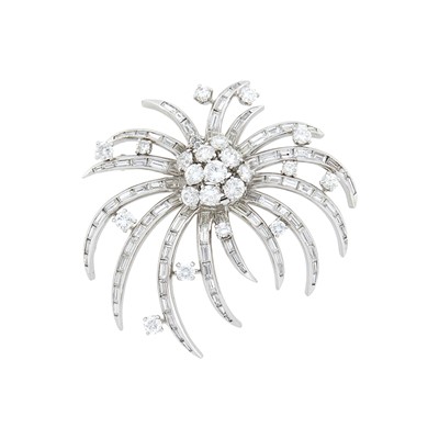 Lot 47 - Platinum and Diamond Spray Brooch