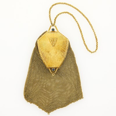 Lot 1154 - Gold Mesh Compact/Purse