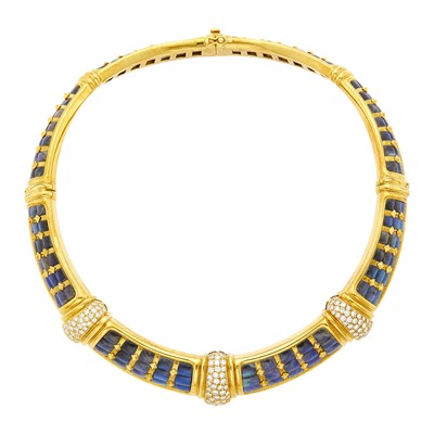 Lot 32 - Gold, Labradorite and Diamond Necklace