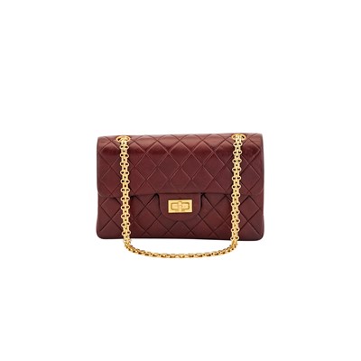 Lot 1221 - Chanel Maroon Leather Reissue 2.55 Double Flap Bag