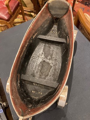 Lot 234 - French Revolutionary Wars Naval Interest: George III Silver and Plate Mounted Wood Jolly Boat