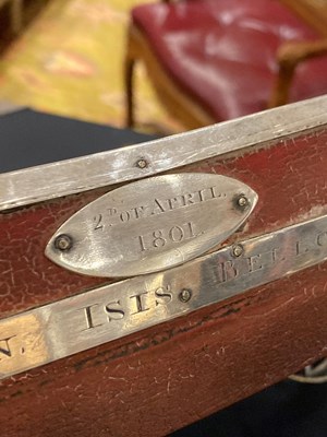 Lot 234 - French Revolutionary Wars Naval Interest: George III Silver and Plate Mounted Wood Jolly Boat