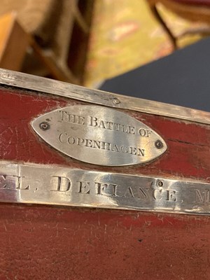 Lot 234 - French Revolutionary Wars Naval Interest: George III Silver and Plate Mounted Wood Jolly Boat
