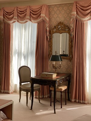 Lot 126 - Three Sets of Pink Curtains