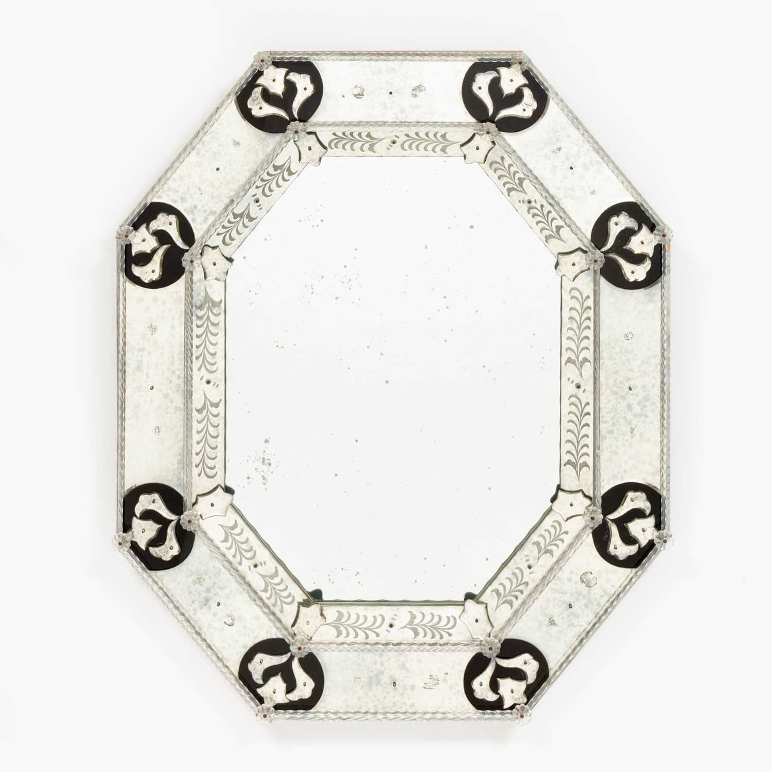 Lot 132 - Venetian Style Border Glass Mirror
