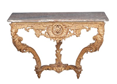 Lot 684 - Régence Giltwood Console