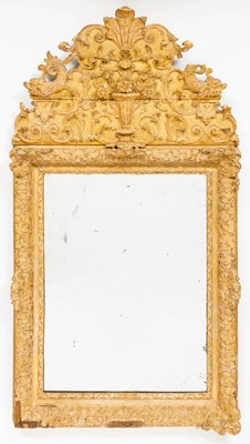 Lot 148 - Régence Carved Giltwood Mirror