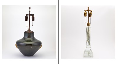 Lot 167 - Japanese Style Gilt and Patinated Metal Lamp