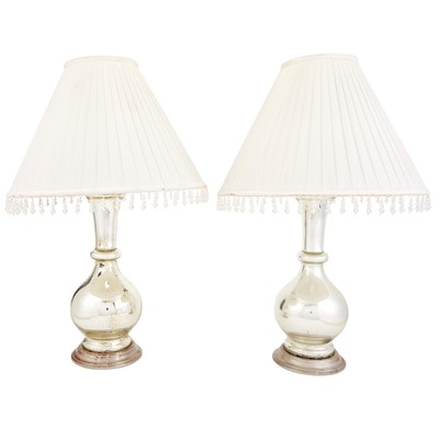 Lot 143 - Pair of Mercury Glass Lamps