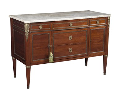 Lot 161 - Louis XVI Style Gilt-Metal Mounted Mahogany Cabinet